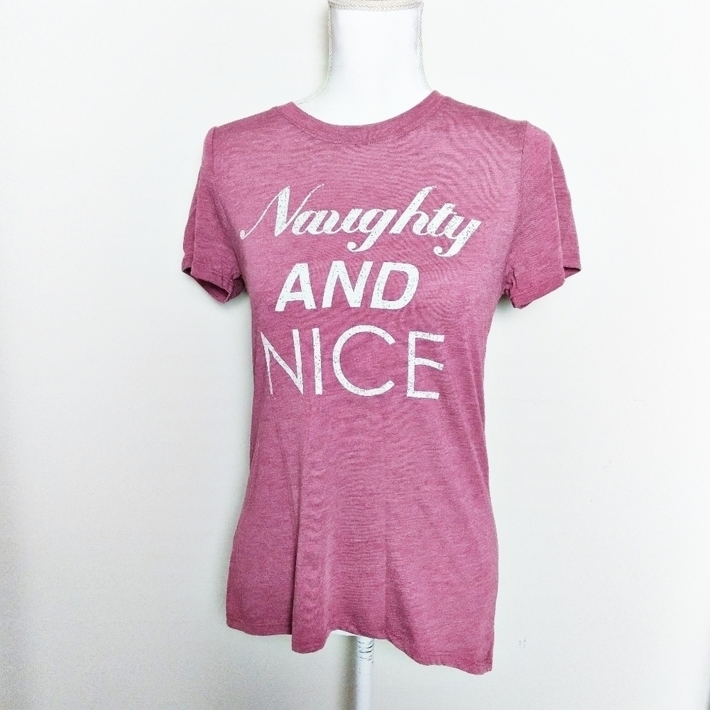 Modern Lux Naughty and Nice Christmas Graphic Tee